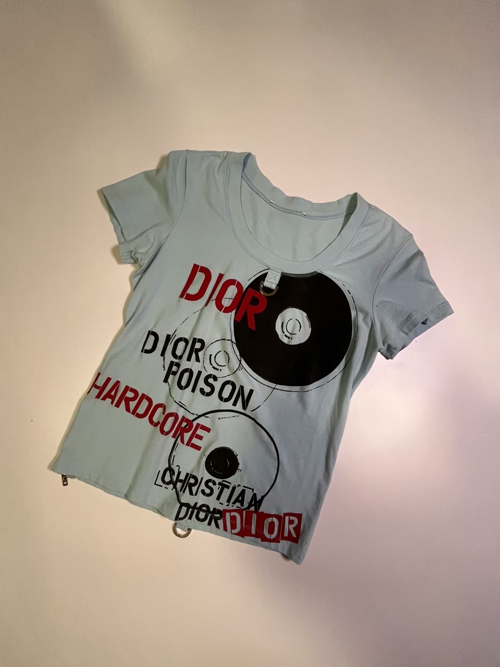 dior ss 2004 poison baby blue tee